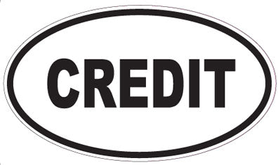 CREDIT - Oval Sticker