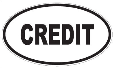 CREDIT - Oval Magnet