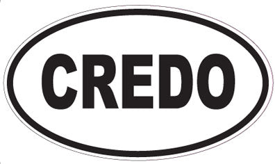 CREDO - Oval Sticker