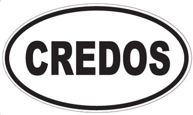 CREDOS - Oval Sticker