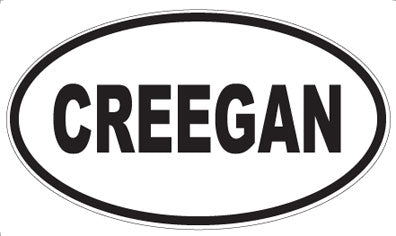 CREEGAN - Oval Sticker