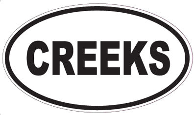 CREEKS - Oval Sticker