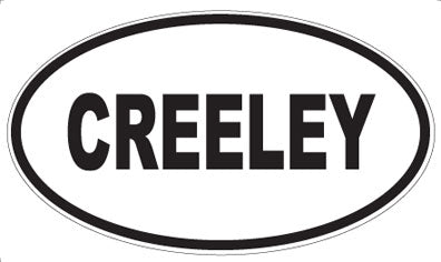 CREELEY - Oval Magnet