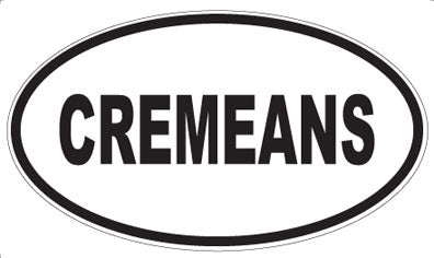 CREMEANS - Oval Sticker