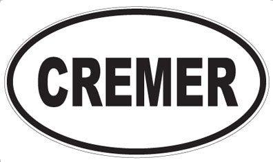 CREMER - Oval Sticker