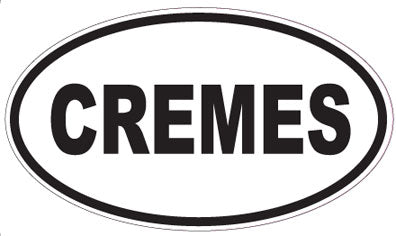 CREMES - Oval Sticker