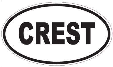 CREST - Oval Sticker