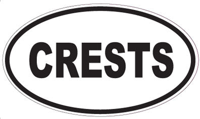 CRESTS - Oval Sticker