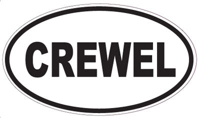 CREWEL - Oval Sticker