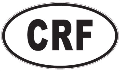 CRF - 3 Letter Initials Oval Sticker