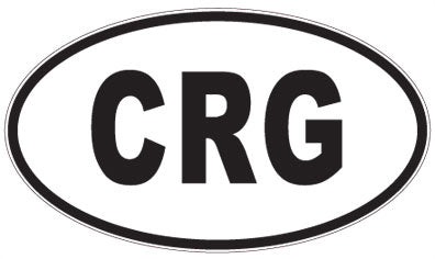 CRG - 3 Letter Initials Oval Sticker