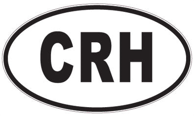 CRH - 3 Letter Initials Oval Sticker