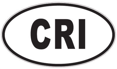 CRI - 3 Letter Initials Oval Sticker
