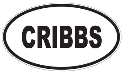 CRIBBS - Oval Sticker