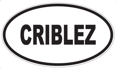 CRIBLEZ - Oval Sticker