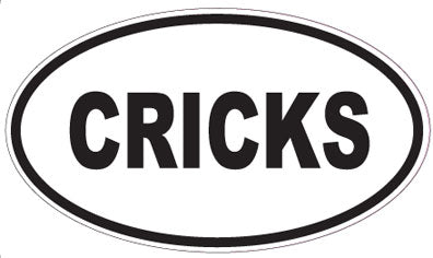 CRICKS - Oval Sticker
