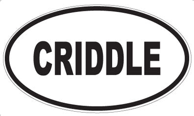 CRIDDLE - Oval Magnet