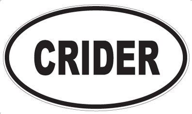 CRIDER - Oval Magnet