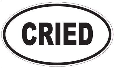 CRIED - Oval Sticker