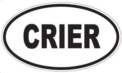 CRIER - Oval Sticker