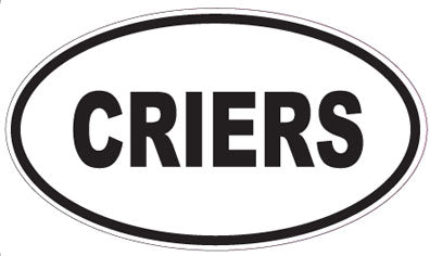 CRIERS - Oval Sticker