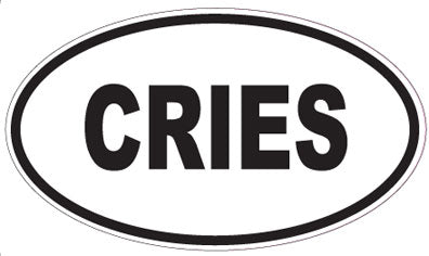 CRIES - Oval Magnet