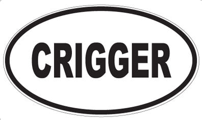 CRIGGER - Oval Sticker