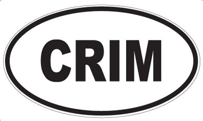 CRIM - Oval Sticker