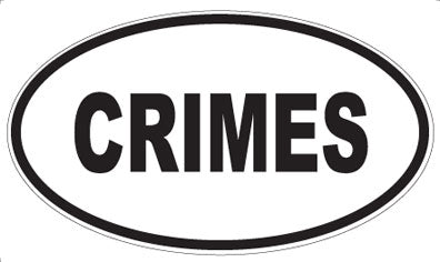 CRIMES - Oval Magnet