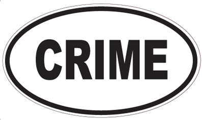 CRIME - Oval Magnet