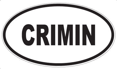 CRIMIN - Oval Sticker