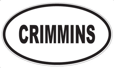 CRIMMINS - Oval Magnet