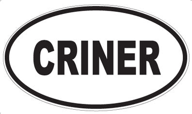 CRINER - Oval Magnet