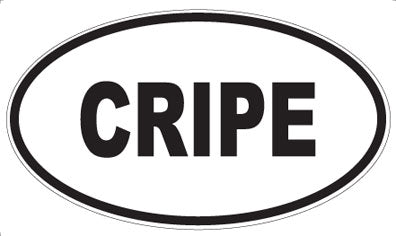 CRIPE - Oval Sticker