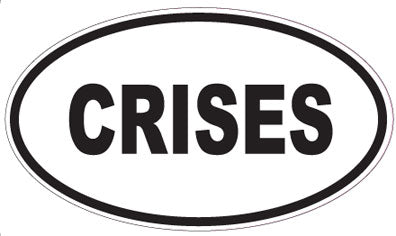 CRISES - Oval Sticker