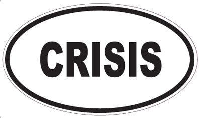 CRISIS - Oval Sticker