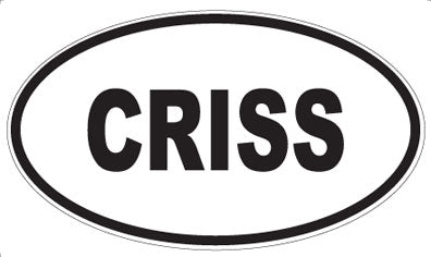 CRISS - Oval Sticker