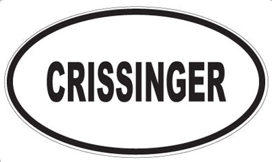 CRISSINGER - Oval Sticker
