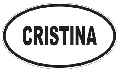 CRISTINA - Oval Sticker