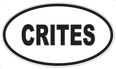 CRITES - Oval Sticker