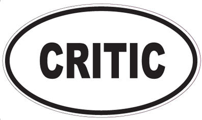 CRITIC - Oval Sticker