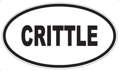 CRITTLE - Oval Sticker