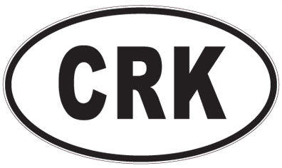 CRK - 3 Letter Initials Oval Sticker