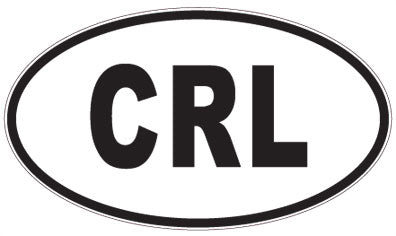 CRL - 3 Letter Initials Oval Sticker