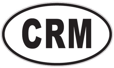CRM - 3 Letter Initials Oval Sticker
