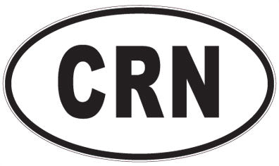 CRN - 3 Letter Initials Oval Sticker