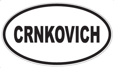 CRNKOVICH - Oval Sticker