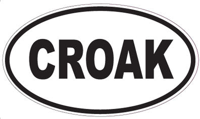 CROAK - Oval Sticker