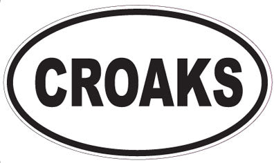 CROAKS - Oval Sticker