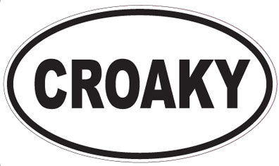 CROAKY - Oval Sticker